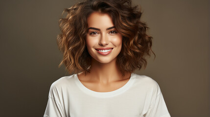 Fototapeta premium beautiful woman in casual clothes