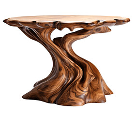 Exquisite Wooden Table Showcased on a Transparent Background, Embracing Simplicity and Timeless Beauty in Design