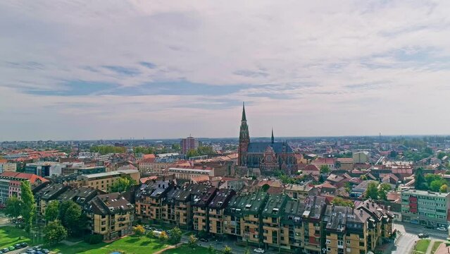 Osijek cityscape aerial