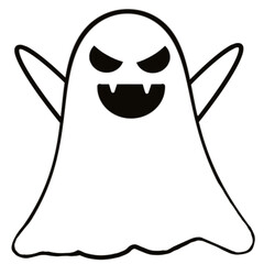 cartoon ghost Halloween 