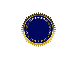 Blue & Gold Certificate Medal Award Transparent Vector Image 