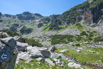 Landscape of Rila Mountain near Malyovitsa peak, Bulgaria