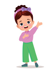 Vector Illustration cute little kids