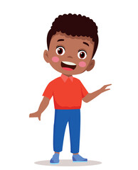 Vector Illustration cute little kids