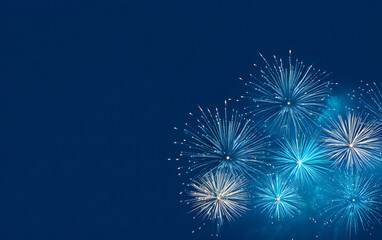 Colorful Firework Display In Sky, Celebration Background