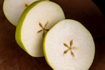 delicious pears washed and ready for cooking