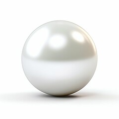 Obraz premium Pearl Isolated on White Background. Generative ai
