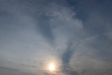 Fototapeta premium large number of clouds and haze in the sky