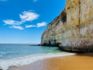 Praia do Carvoeiro, in the Algarve region, southern Portugal.