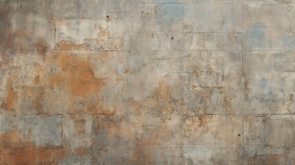 Old brown gray rusty vintage worn shabby patchwork motif wall texture.