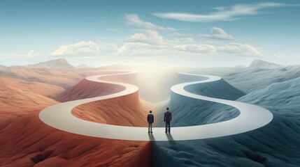 Shortcut from point A to point B, Business Concept.