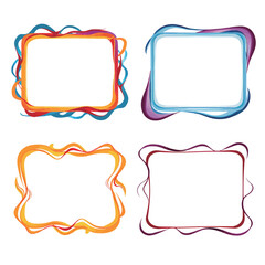 vector collection set of squiggle lines frame