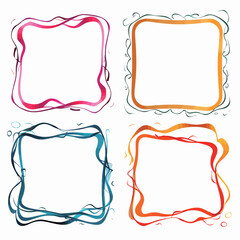 vector collection set of squiggle lines frame