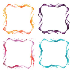 vector collection set of squiggle lines frame