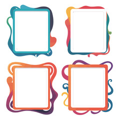 vector collection set of squiggle lines frame