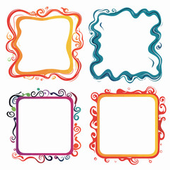 vector collection set of squiggle lines frame