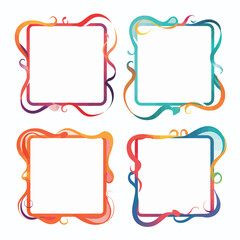 vector collection set of squiggle lines frame