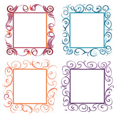 vector collection set of squiggle lines frame