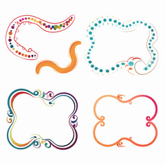 vector collection set of squiggle lines frame