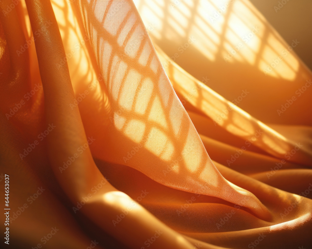 Poster an abstract background with a warm, golden light and intricate shadow from the window. the gradient 