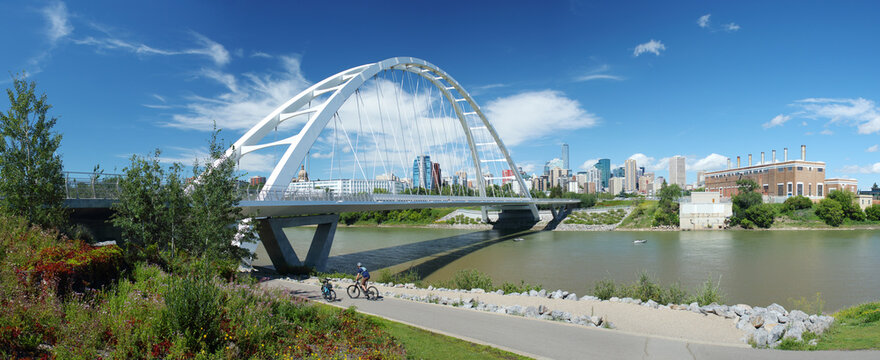 Panoramic summer cityscape of Edmonton, Alberta, Canada.