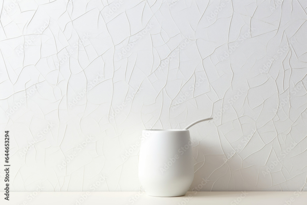 Aufkleber a stark white background with subtle variations in texture, illuminated by a gentle morning light. t