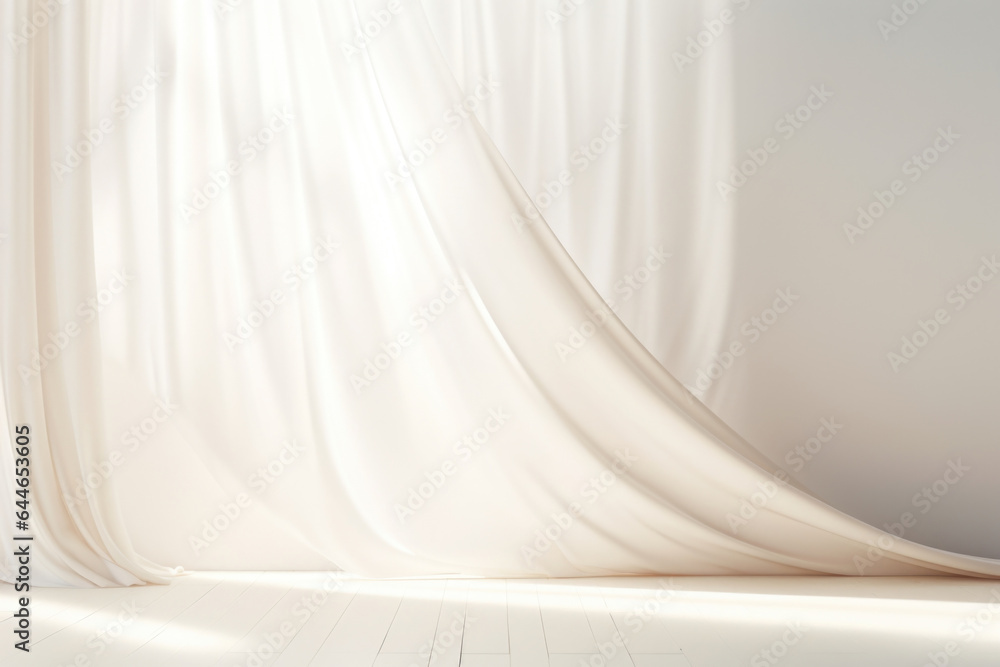 Aufkleber a serene and minimalist background featuring a soft, diffused light shining through translucent whit