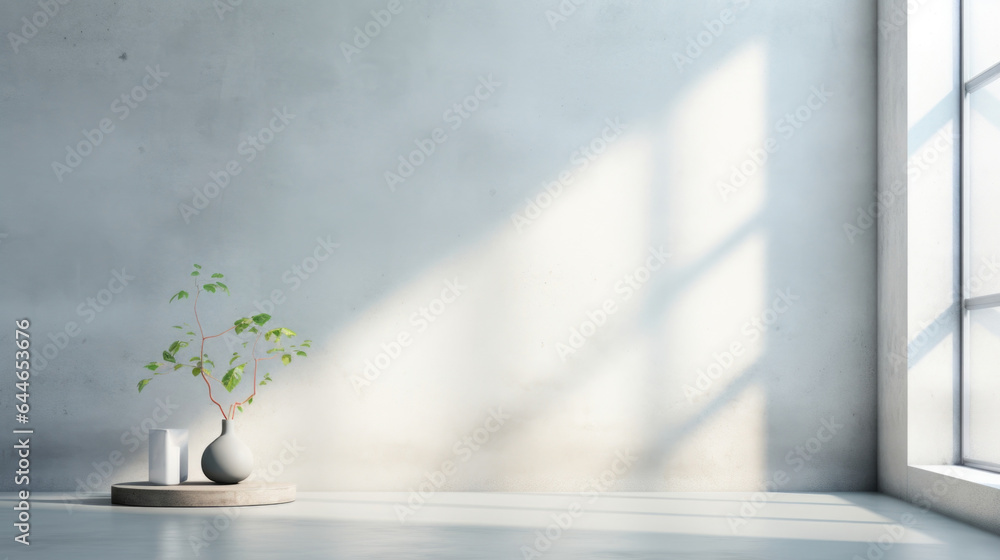 Poster this minimalistic abstract gentle light background features a cooltoned palette. a frosted glass win
