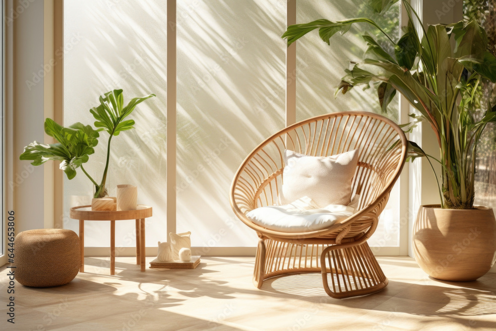 Aufkleber a sundrenched summer afternoon sets the stage for a retroinspired product presentation in a sunroom 