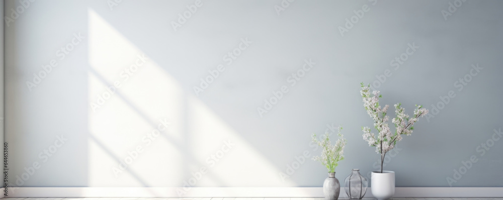 Poster a modern and sleek scene presenting a grange gentle light background with a cool, diffused daylight 