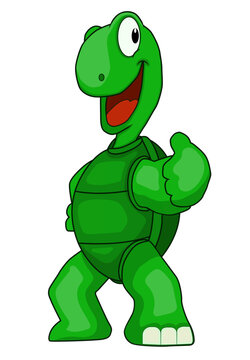 Funny turtle and thumbs up
