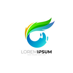 Swoosh letter g logo template, speed and delivery design vector, letter g logo with line design vector, splash symbol