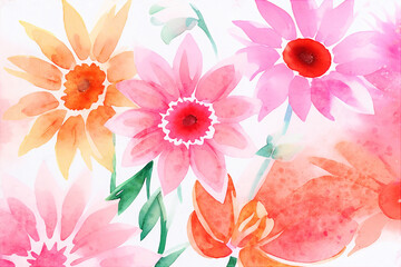 Beautiful abstract colorful floral illustration