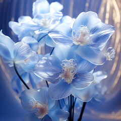 Photo Realistic Image of Translucent Orchids AI Generated