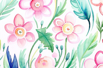 Beautiful abstract colorful floral illustration