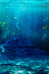 Underwater sea floor