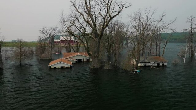 flooded lake