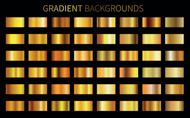 Bronze gold gradients. EPS 10