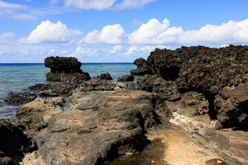 rocky path on vomo island, fiji