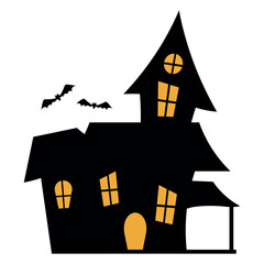 Obraz na płótnie Canvas Haunted House Halloween Illustration