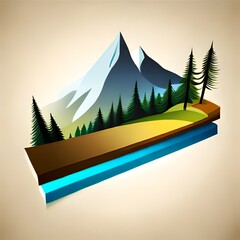 landscape with mountains