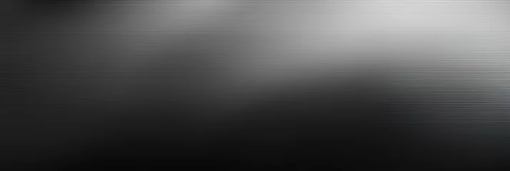 Foto auf Acrylglas Ombre Black dark gray silver white abstract background for design. ombre gradient. noise grain metallic effect. matte shimmer. wide panoramic web banner. generative AI