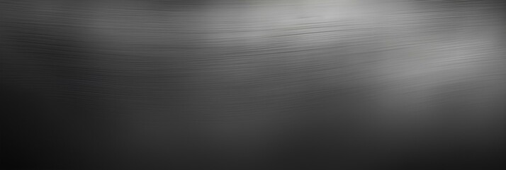 Obraz premium Black dark gray silver white abstract background for design. ombre gradient. noise grain metallic effect. matte shimmer. wide panoramic web banner. generative AI
