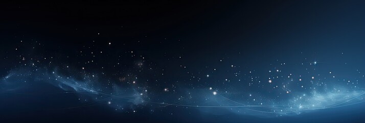 Obraz premium Dark blue and glow particle abstract background.