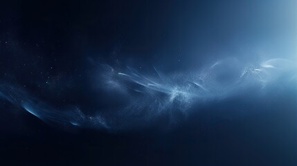 Naklejka na ściany i meble Dark blue and glow particle abstract background.