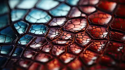Foto op Plexiglas An image showing the luxurious texture of crocodile leather. © kept