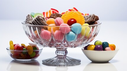 An image of an assortment of colorful sweets, candies and chocolates.