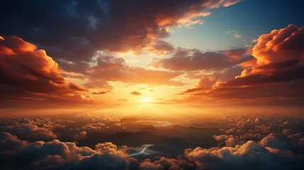 Foto op Canvas 日が昇る空の美しい風景 © shin project