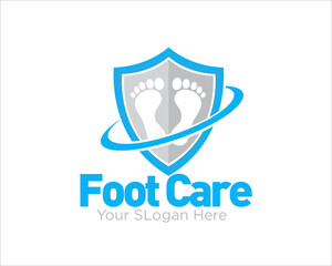 shield foot care logo designs for health service and clinic