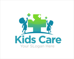 kids health care logo designs for clinic or medical service